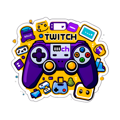 Sticker ya Kidhibiti cha Michezo na Alama za Twitch