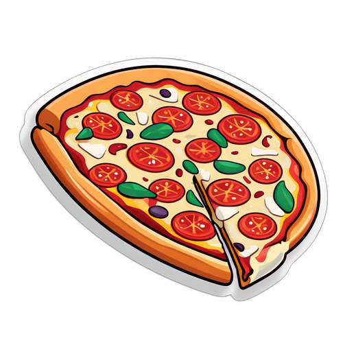 美味しいピザのイラスト