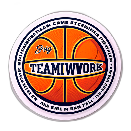 Teamwork Basketball Motivational Sticker