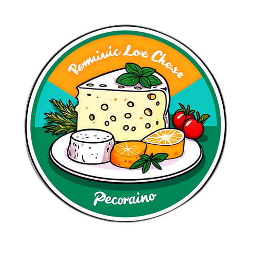 Pecorino Romano Love Sticker
