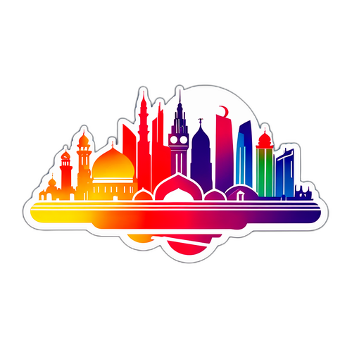 Візуалізація панорами Аль-Наср у яскравих кольорах