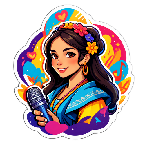 Adesivo de Ana Castela em Festival