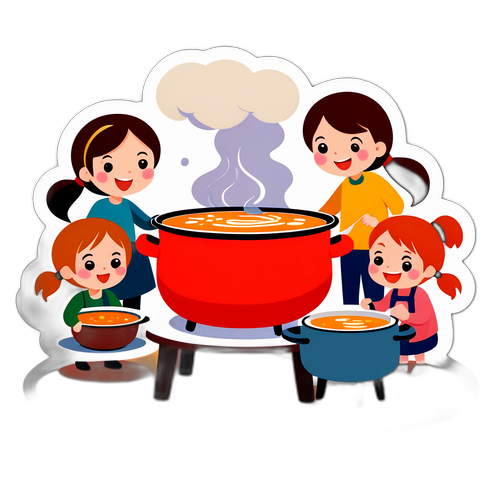 温馨的汤锅场景