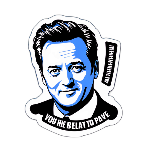 Sticker med Matthew Perry och berömda citat
