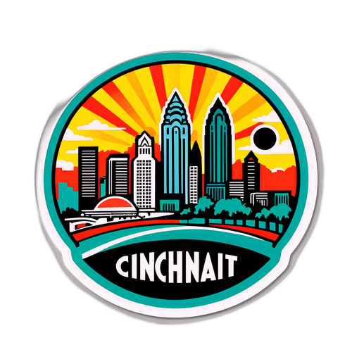 Cincinnati Gökyüzü Futbolu Retro Çıkartması