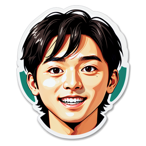 팬이에요! 심현섭 얼굴 스케치 스티커