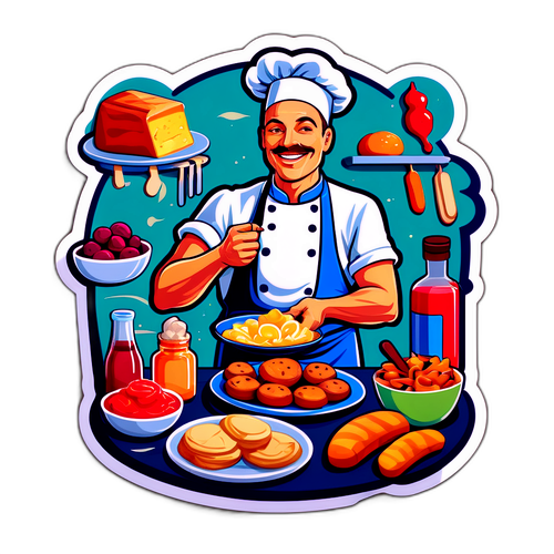 Roland Trettl mit Köstlichkeiten in einer modernen Küche