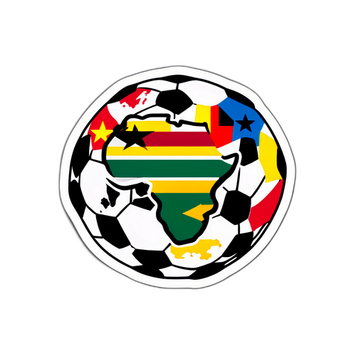 מדבקת כדורגל חד קרן אפריקה