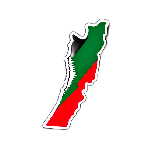 Palestina – samolepka s mapou a symboly nezávislosti
