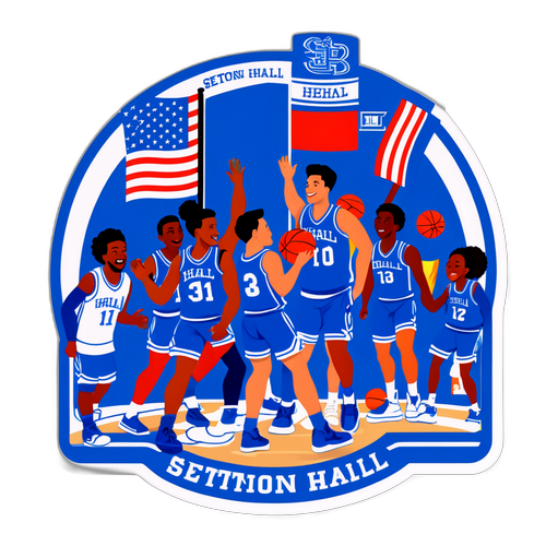 Seton Hall Basketball Celebration Sticker