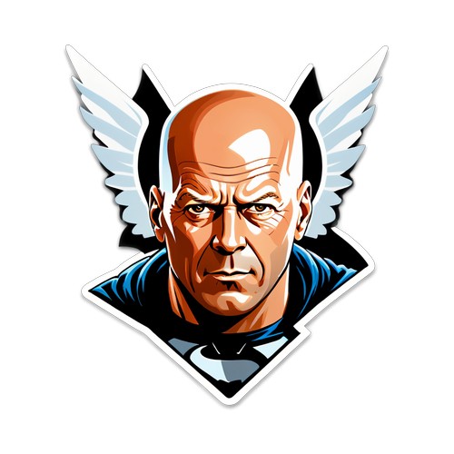 Superheld Bruce Willis met Vleugels