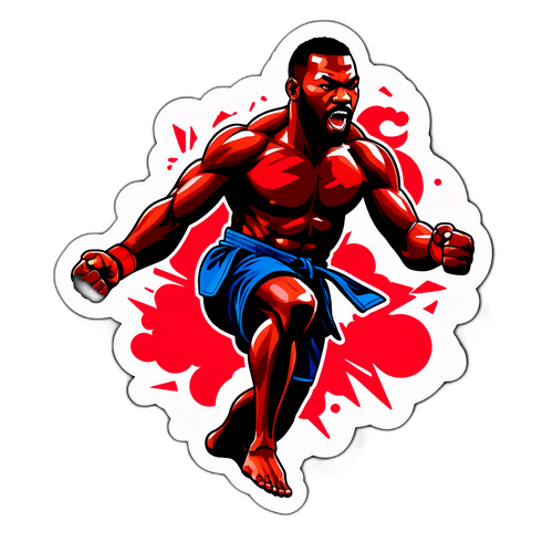 Sticker de Jon Jones en pleine action
