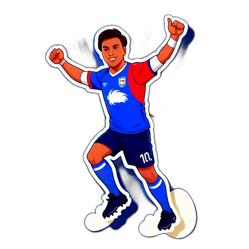 Jugador de U. de Chile en celebración