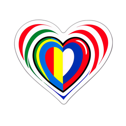 Design cu o minge de fotbal în formă de inimă