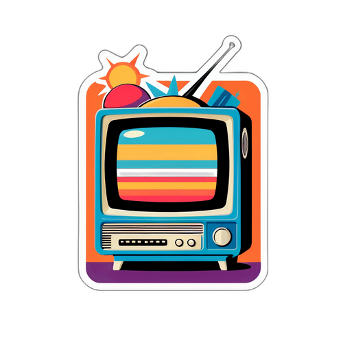 Retro telewizor z lat 90-tych