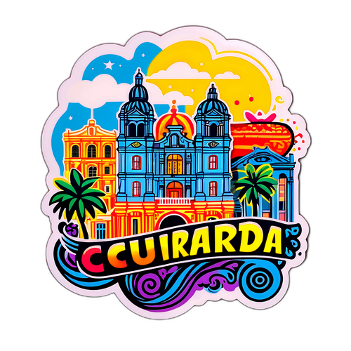 Adesivo Colorido da Cidade de Cuiabá