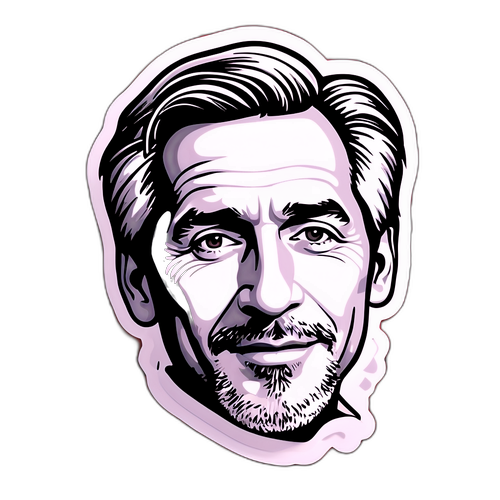 Sticker mit dem Gesicht von Stephen Dürr