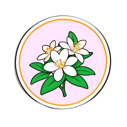 Romantik Anlar için Jasmine Çiçeği Sticker'ı