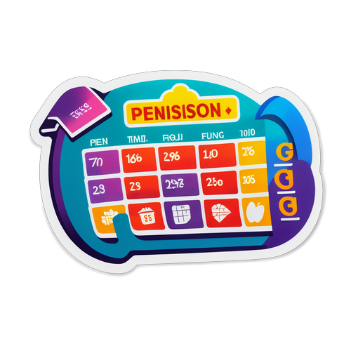 Sticker con Calendario Colorato 'Giugno'