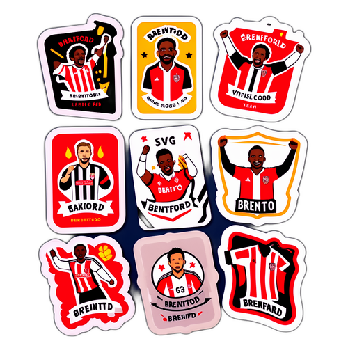 Những hình dán cho Brentford, với hình ảnh để cổ vũ đội bóng