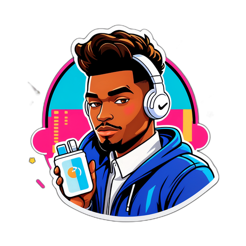 ש sticker הנושא אופנה וטכנולוגיה