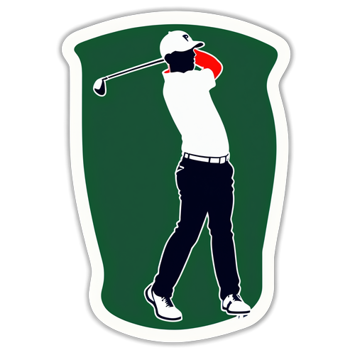 Svindlande Golfsvingsgrafik: En Sticker som Fångar PGA Tourens Magi!