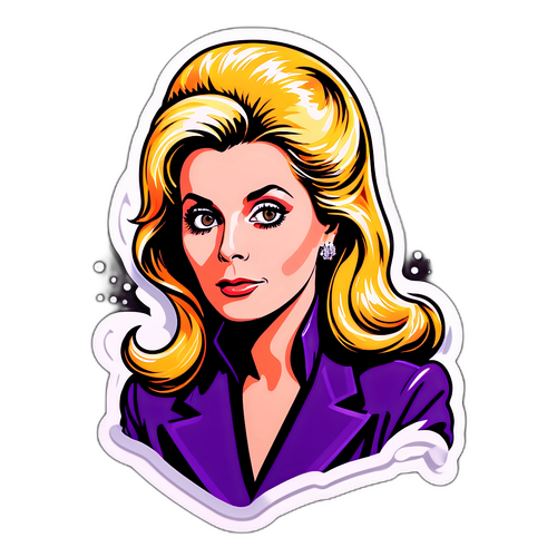 Glamourøs Catherine Deneuve Sticker