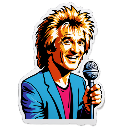 Rod Stewart Classic Rock Sticker