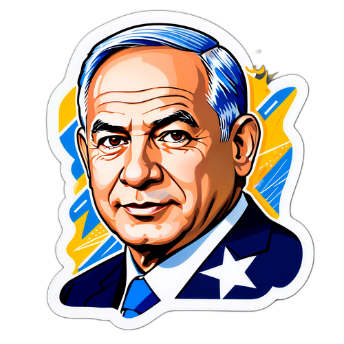 Autocollant innovant de Benjamin Netanyahu