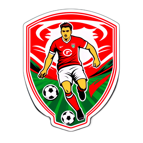 Autocolant cu teren de fotbal stilizat pentru FK Csíkszereda