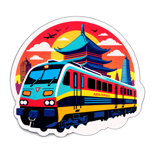 Barevný nálepka 'Asia Express'