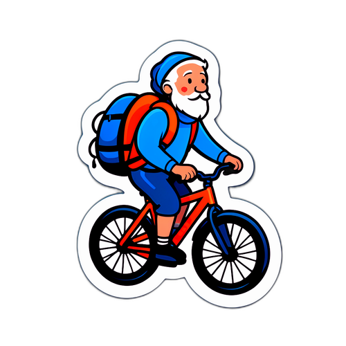 Eventyrlysten Peder Kongshaug på sykkel