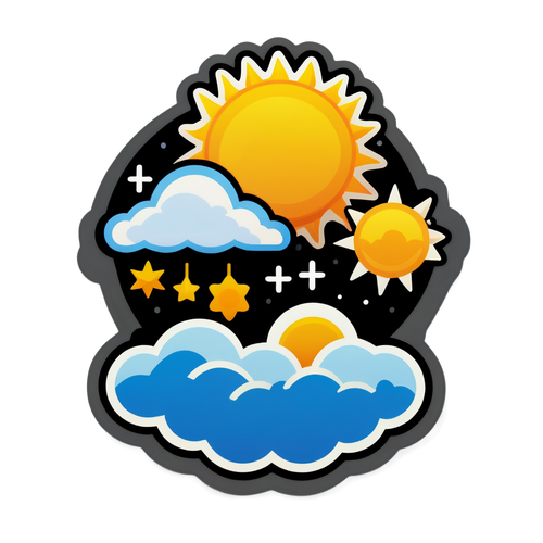 Wettervorhersage Aufkleber
