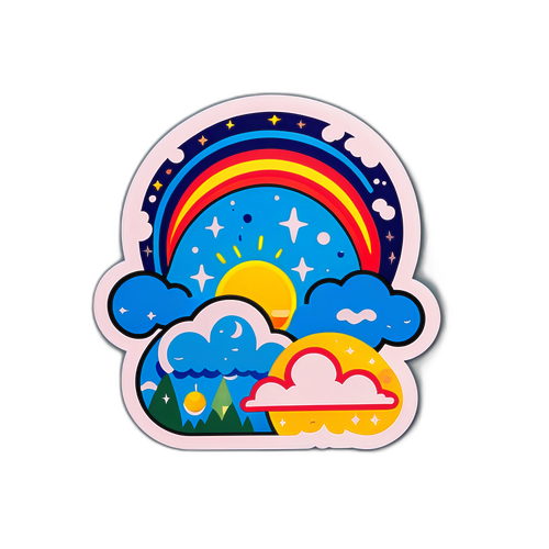 Stiker Cuaca Ceria