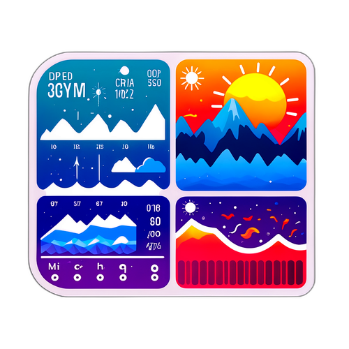 สติกเกอร์กราฟอุณหภูมิแสดงสภาพอากาศสุดขั้ว