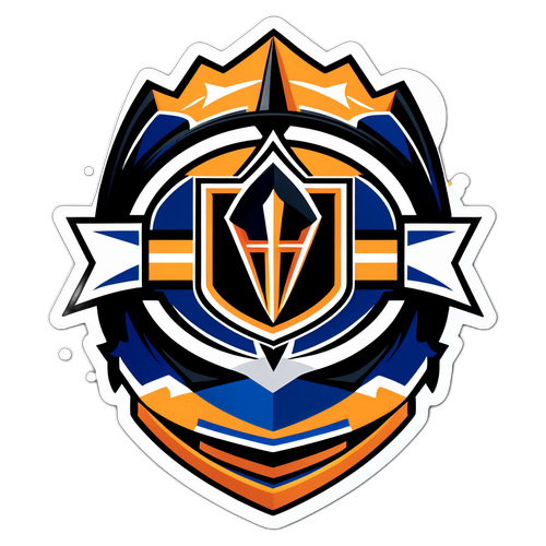 Intertwined Logos of Golden Knights and Islanders