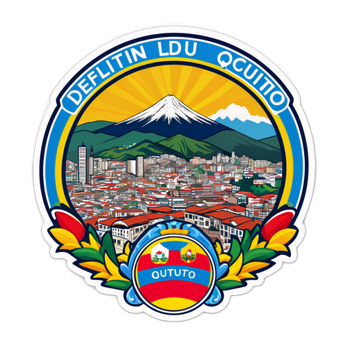 Sticker de Quito para el partido Delfín - LDU Quito