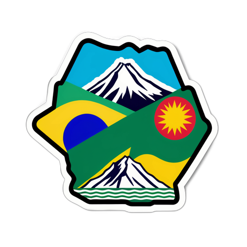 Création d'un autocollant pour un match entre la Bolivie et le Brésil