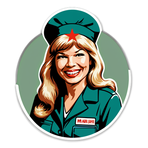Vintage inspireret sticker af Loretta Swit som Margaret Houlihan