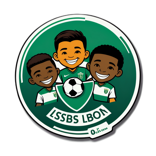 สติ๊กเกอร์ทีมฟุตบอลสปอร์ติ้งลิสบอนที่มีรอยยิ้ม