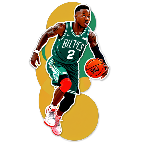 Dynamic Terry Rozier Basketball Action Sticker