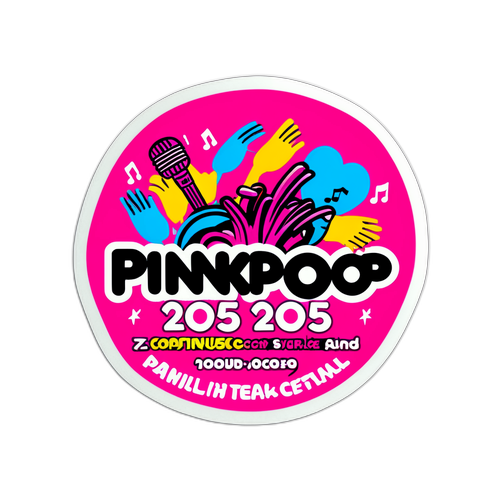 Kleurrijke festival flyer voor Pinkpop 2025
