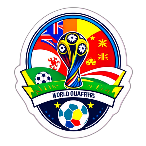 Rekaan Logo Kelayakan Piala Dunia yang Ceria