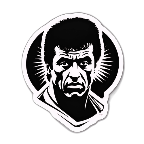 Samolepka Rocky - Silueta Sylvestera Stallonea