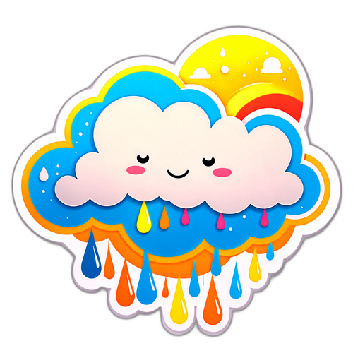 Awan Ceria dengan Hujan dan Sinar Matahari