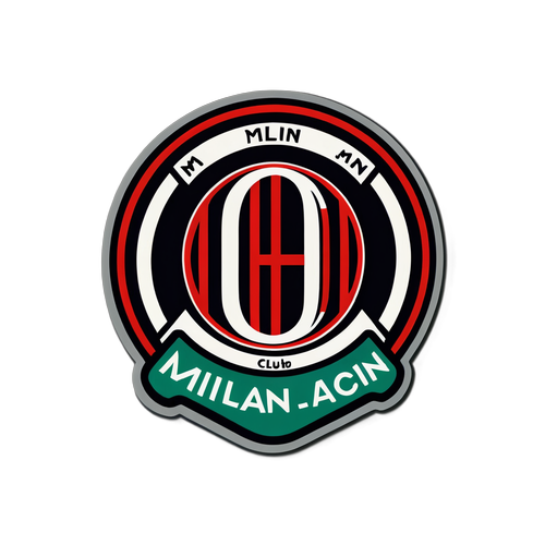 Retro Naklejka AC Milan