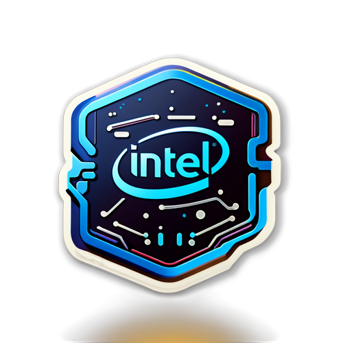 Fremtidens Teknologi: Opdag den Fantastiske Intel Sticker med Futuristisk Design!