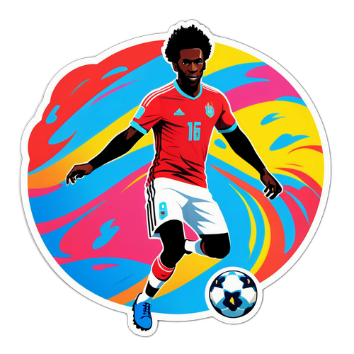 Vibrant Lamine Yamal Soccer Sticker