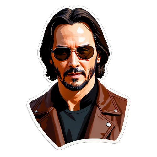 Retro Keanu Reeves Klistermärke