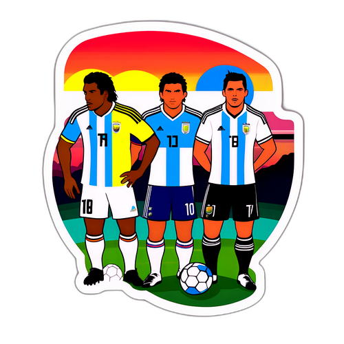 Sticker Pasukan Bola Sepak Ecuador dan Argentina